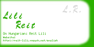 lili reit business card